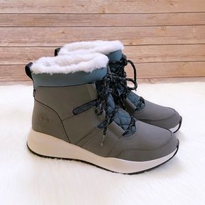 Timberland Women’s Boroughs Project Grey Waterproof Winter Pull On Boots